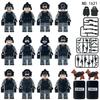 Military Series Special Forces Special Police Soldiers Scouts Kayak Explosion-proof Police Building Blocks Ghost Special Police