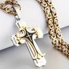 Stainless Steel Cross Men'S Pendant Necklace Jewelry