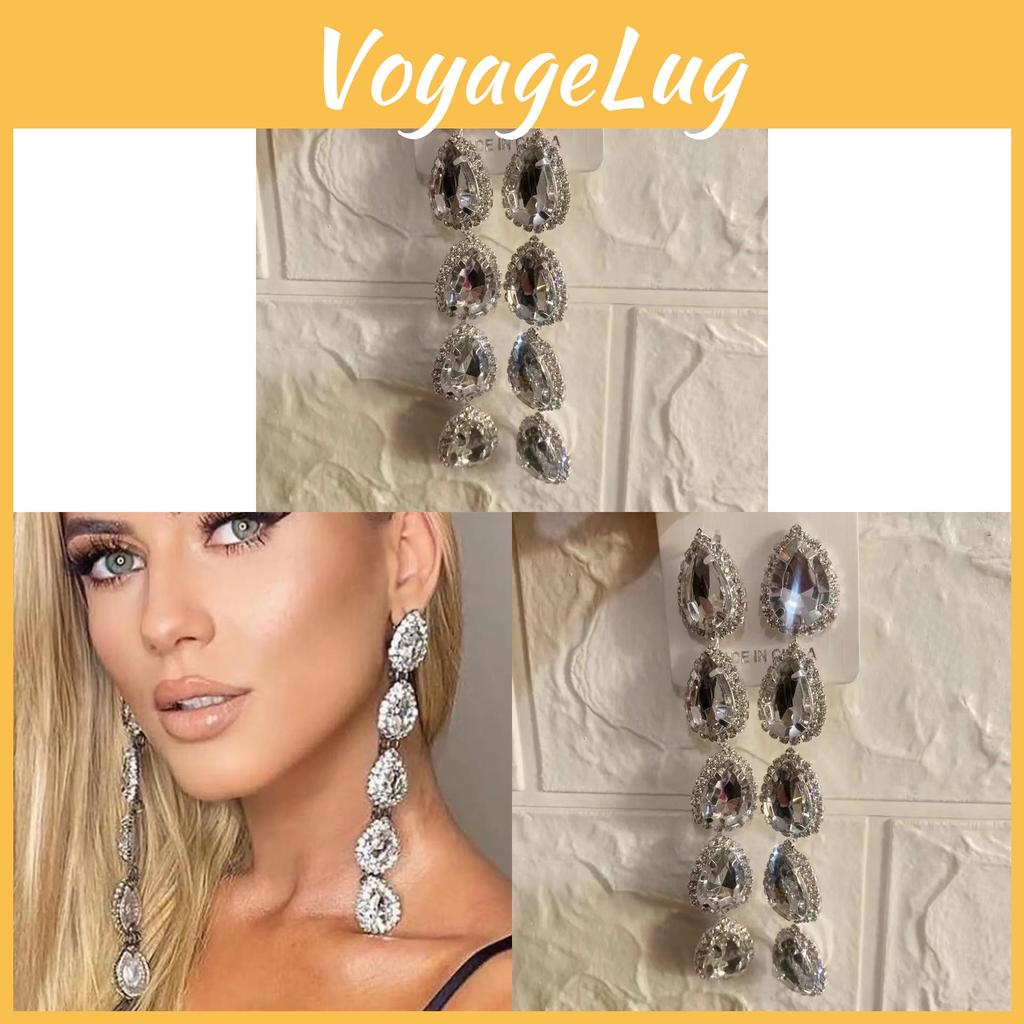Gold Silver Water Drop Ear Jewelry With Electroplated Finish For Womens Fashion