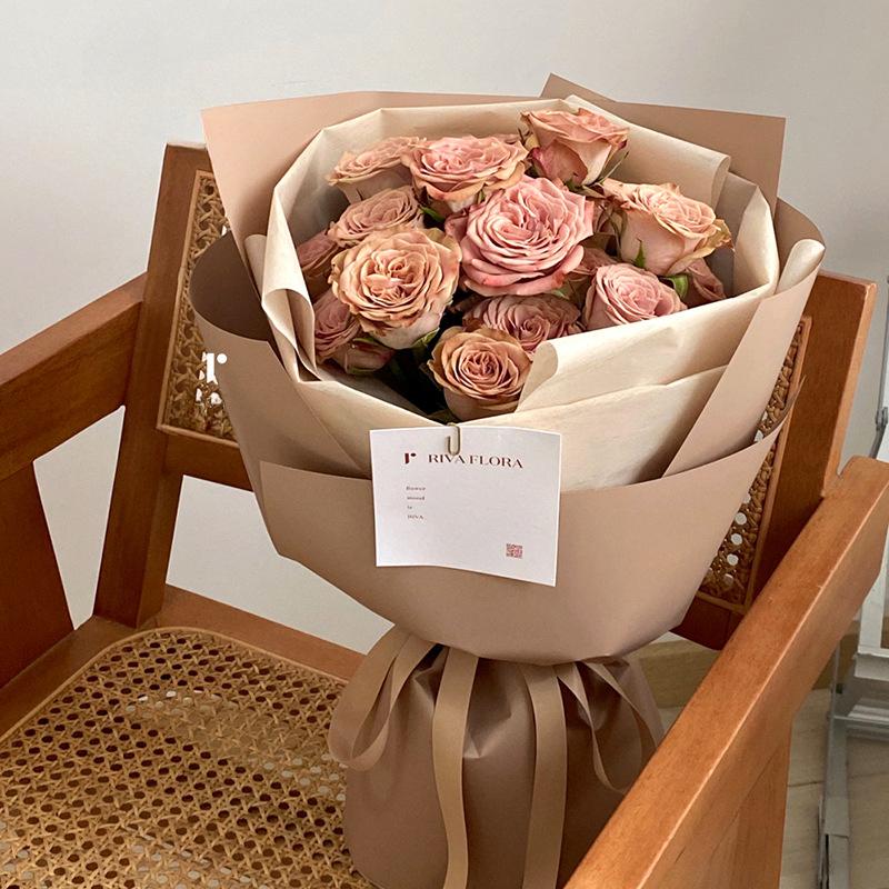 60cmx6yards/1rotolo Carta da Imballaggio Monocolore ad Alta Texture Pellicola Opaca Carta da Regalo per Bouquet di Fiori Bobina Carta da Imballaggio Fai da Te