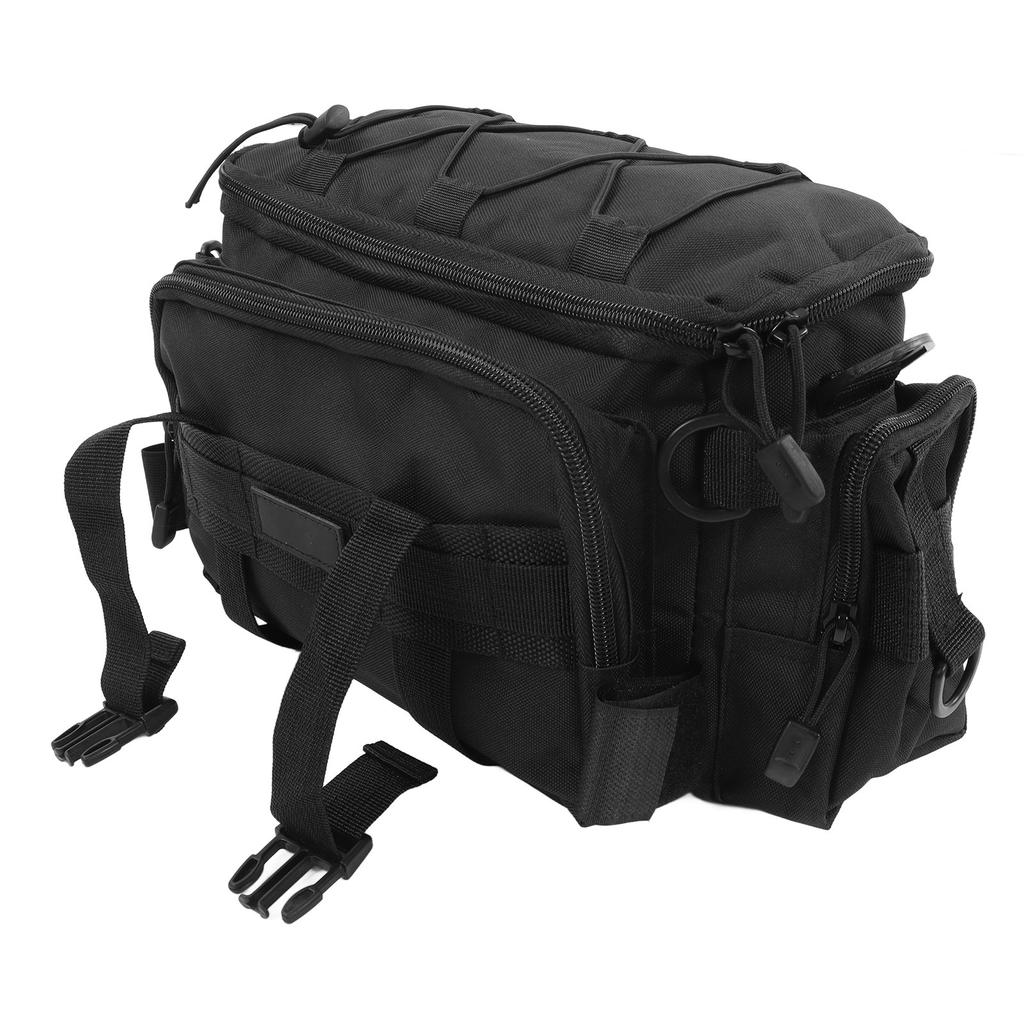 Fishing Tackle Bag Double Layer Waterproof Canvas Multifunction Fishing Bag Fishing Bag Backpack for Outdoor Angling