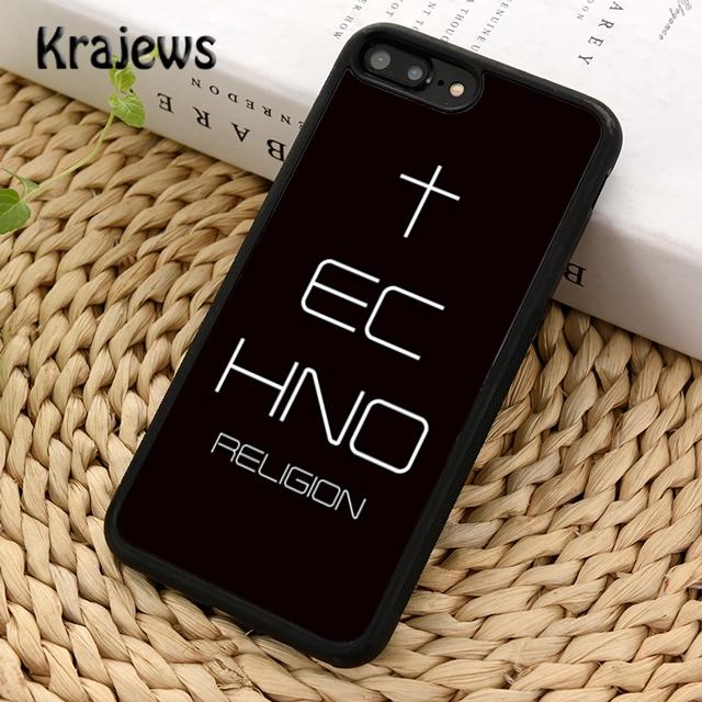 Krajews Love Techno Music Quotes Phone Case Cover For iPhone 17 Air 16 15 14 plus 12 13 pro max coque Fundas
