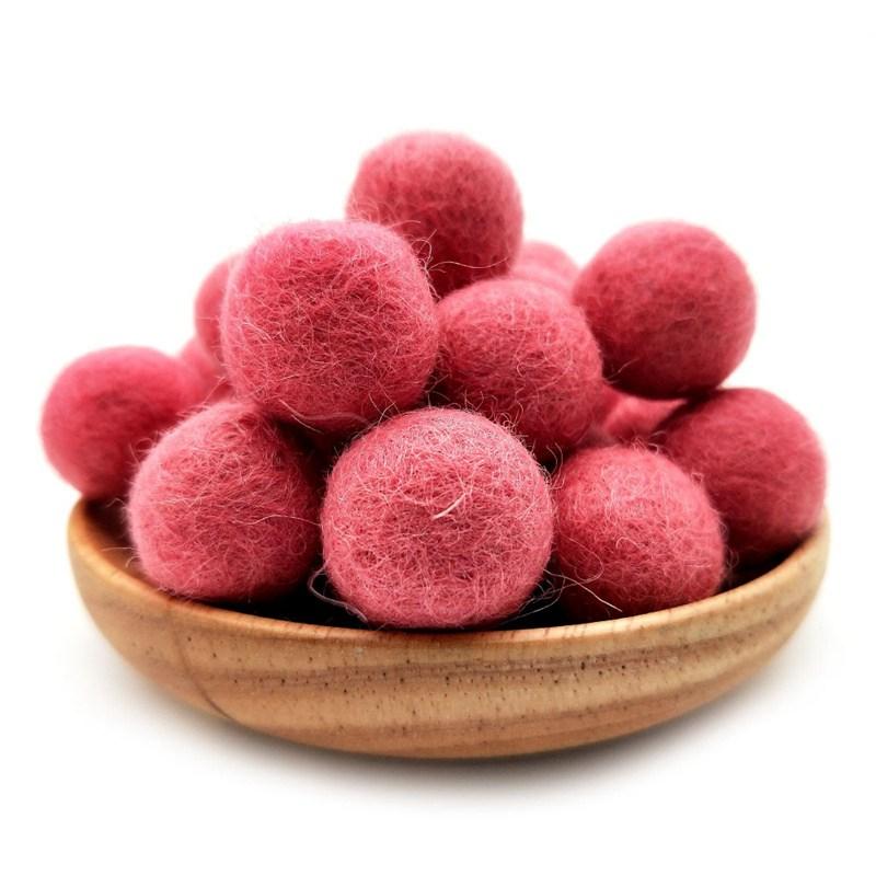 Wool Felt Ball DIY Pompons 10PC Earrings Accessories Colored Fur Ball Handmade Christmas Woolen Yarn Ball 1.5cm
