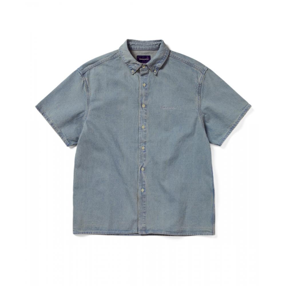 ThiSiSneverthat WaShed Denim S S Shirt WaShed Blue S