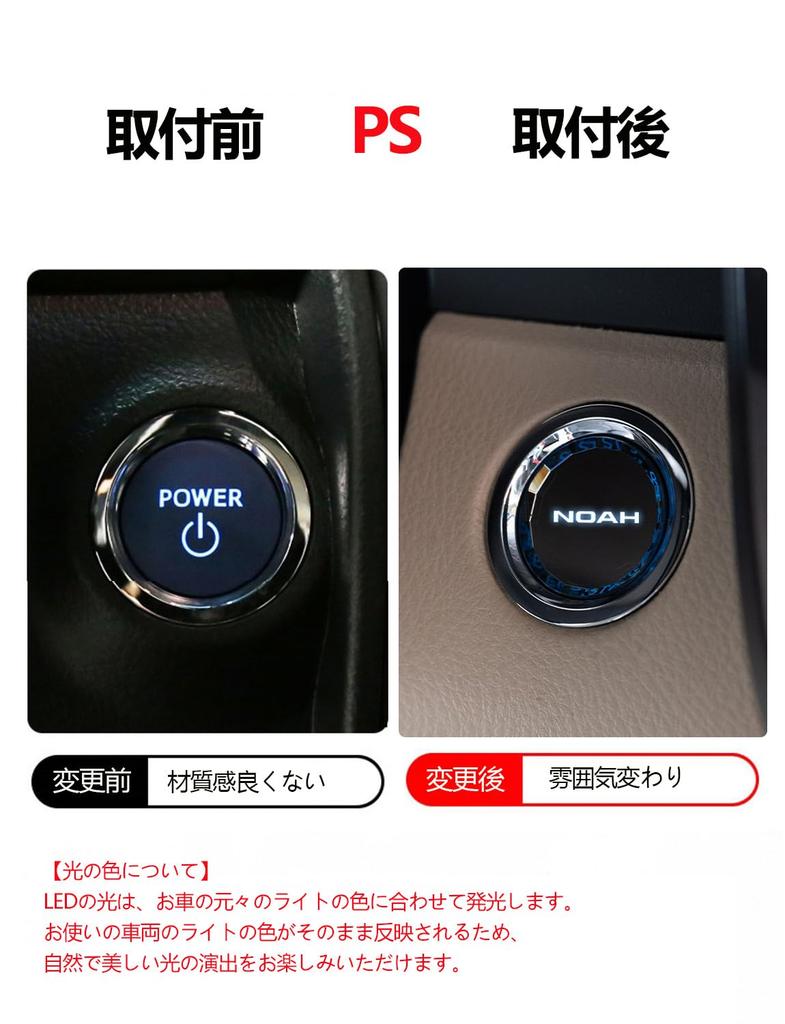 Haoshilianfa Car Engine Start Button Cover, Crystal Surface Treatment, Switch Cover, Start/Stop Ring Cover,