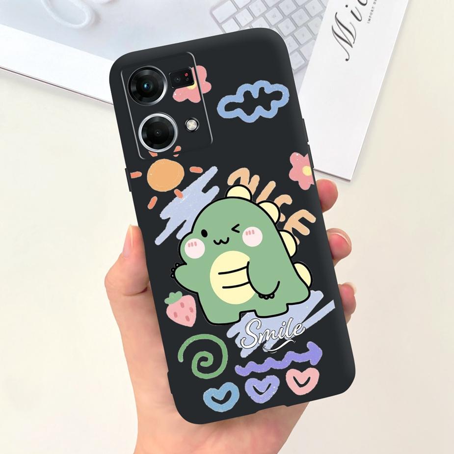 For Oppo Reno7 4G Case Oppo F21 Pro CPH2363 Stylish Candy Painted Cover Soft Silicone Phone Case For Oppo Reno 7 F21Pro 4G Shell