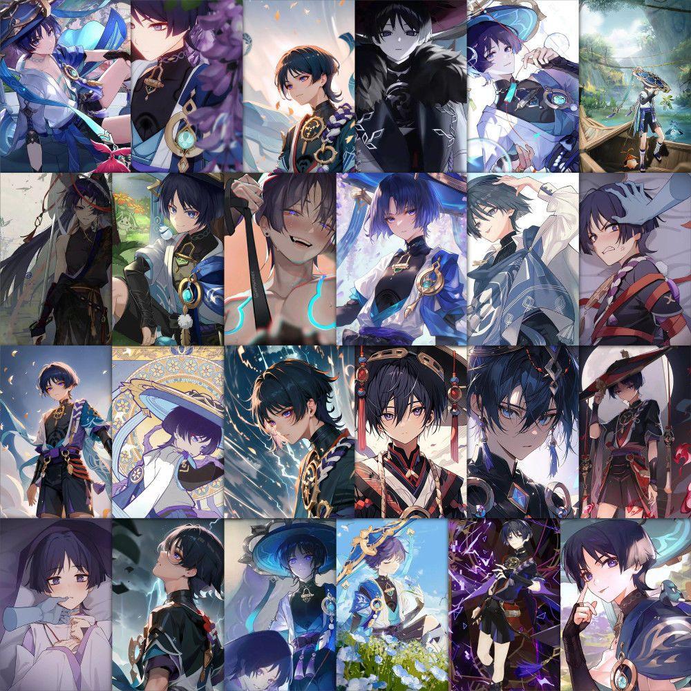 63PCS Wanderer (Genshin Impact) Stickers, Self-Adhesive Decorations for Handwritten Journals, Peripheral Stickers