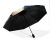 Schnauzer Pattern, Automatic Folding Umbrella, Portable and Foldable Design, 8 Ribs, a Christmas or Birthday Gift.