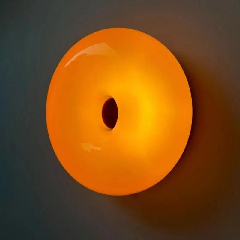 Nordic Glass Wall Sconce Modern White USB Plug Touch Decor Lamp For Bedroom Bedside Living Room Study Background Wall Fixtures