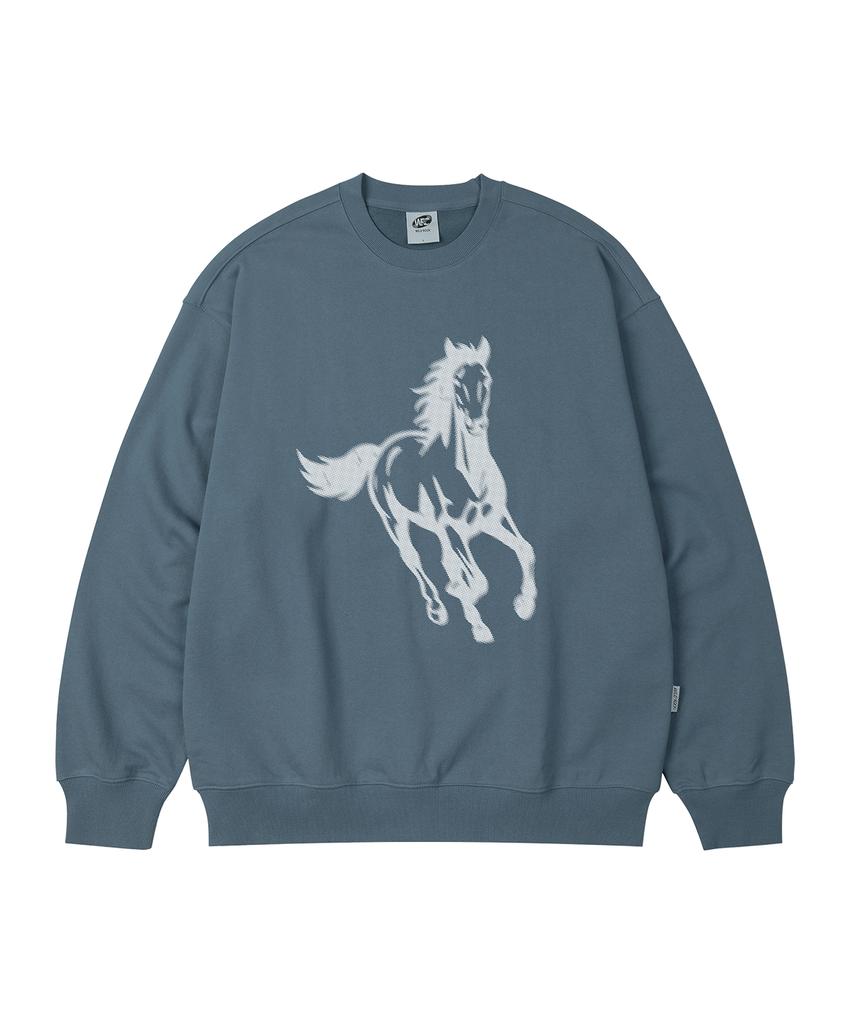 WILDROCK Running Horse Oversized Sweatshirt_9 Col (B Type)