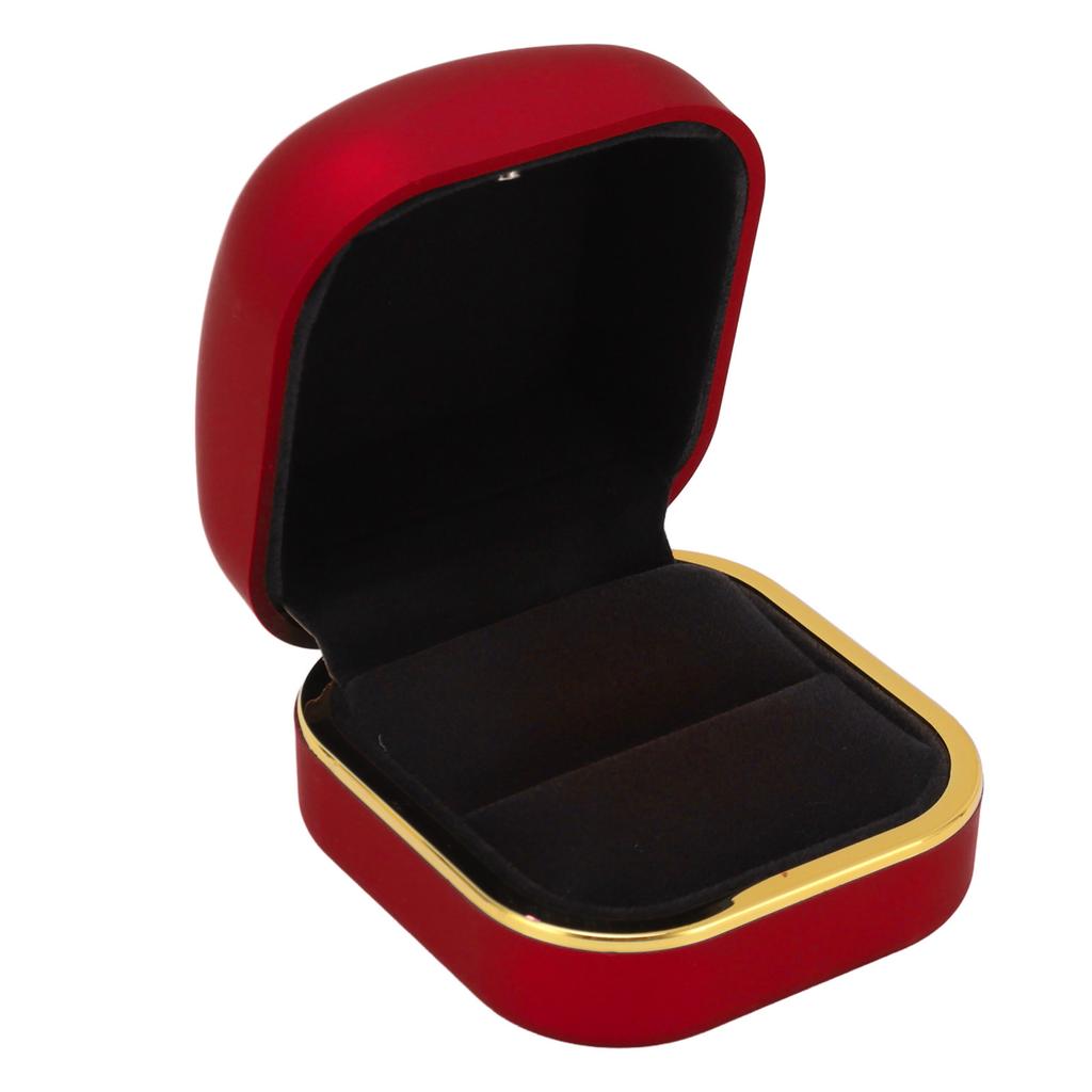 LED Ring Box Velvet Lining Exquisite Luxury Ring Box Jewelry Case with LED Light for Anniversary Wedding