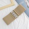 Fashion Women's Retro Width Belt Metal Elastic Waistband Stretch Buckle Girls Waistband Waist Seal for Women Dress Accessories