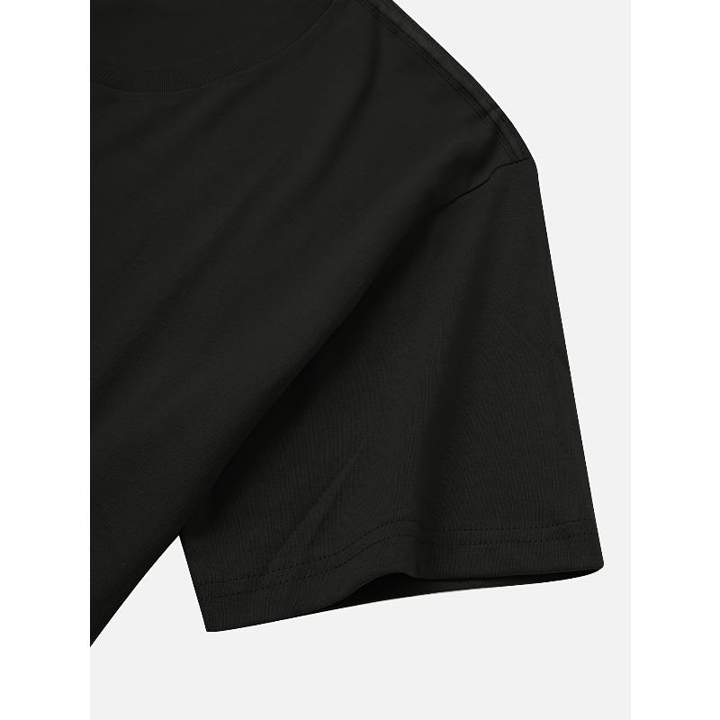 European Size Sun and Moon Series Printed Short-Sleeve T-Shirt