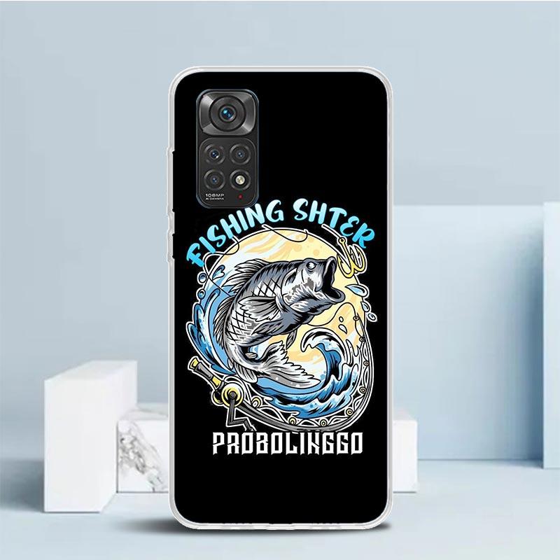 Fischereiverein Grafik Handyhülle Für Xiaomi Redmi Note 15 14 14S 13 12S 12 Pro Plus 11S 11 11T 11E 10S 10 + Weiche TPU Rückseite R