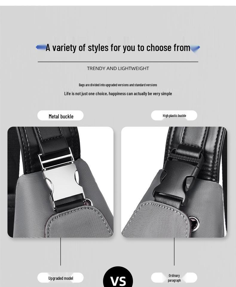 Męska wodoodporna torba crossbody z tkaniny Oxford - styl koreański, modna torba na jedno ramię