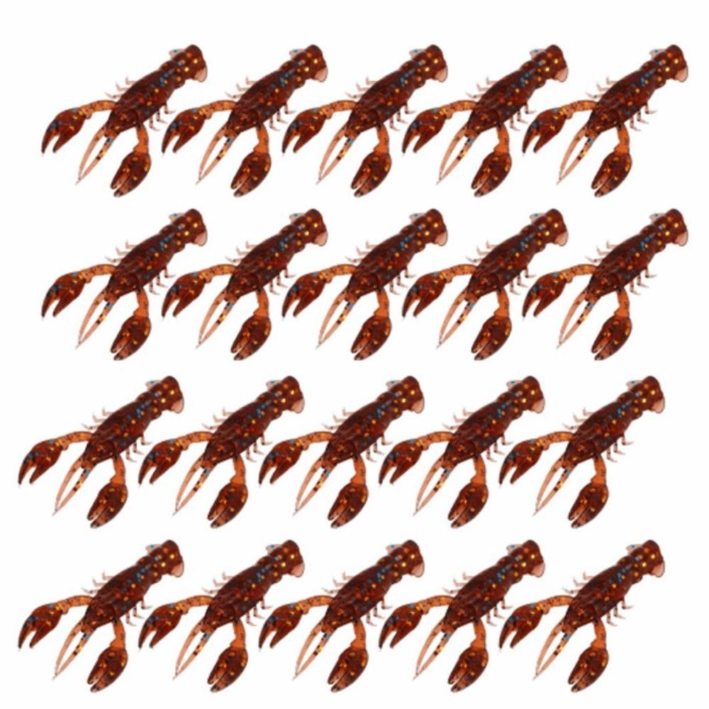 20PCS 5.5cm Fishing Lure Soft Artificial Lure Durable Crawdad Bait  Bass Fishing