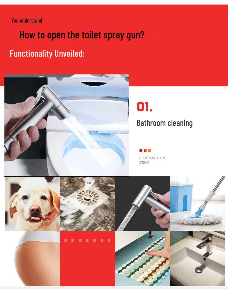Toilet Sprayer Gun - Bathroom Cleaning & Bidet Nozzle