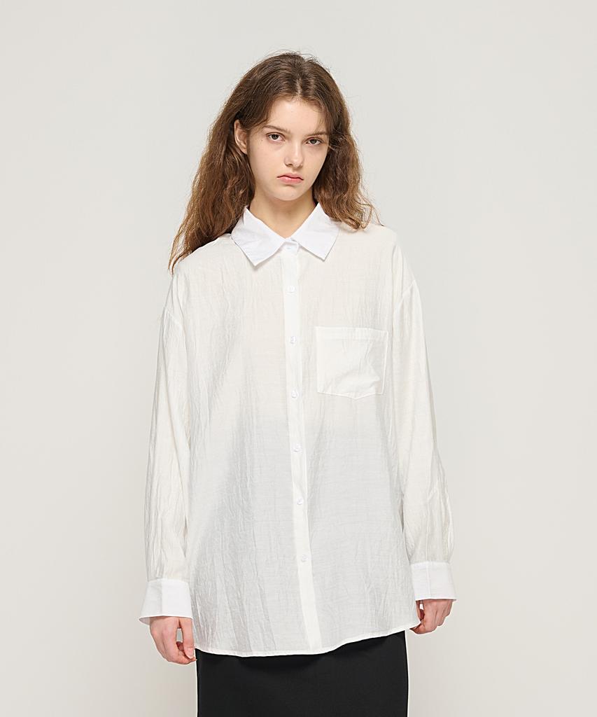 CARGOBROS FOR WOMAN Loose Fit Easy Long Shirt (White)