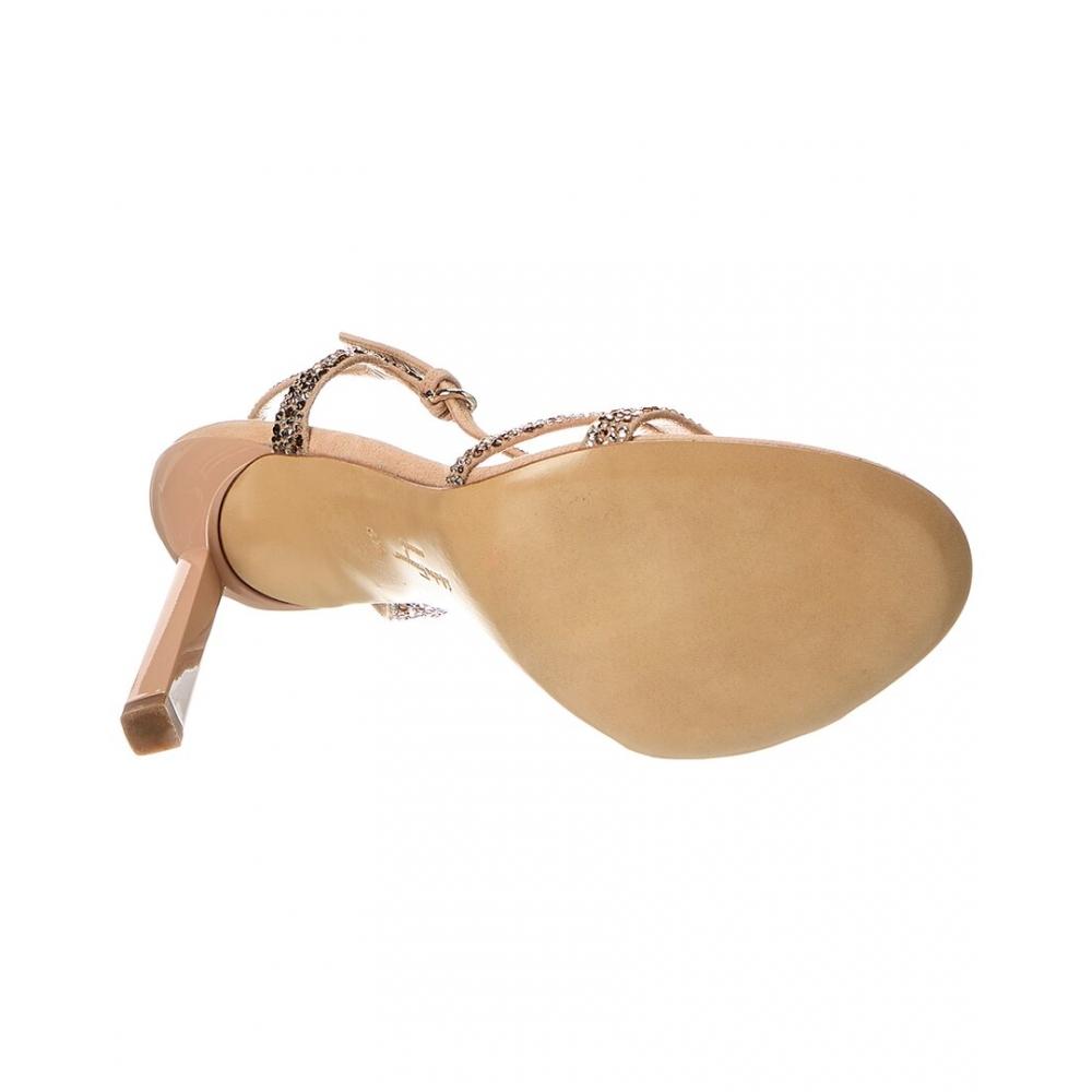 Salvatore Ferragamo Jole X5 Suede Sandal Beige