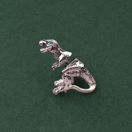 Alaşım Piercing Küpe, 3D Tyrannosaurus Rex Tasarımlı Saplama Küpe, Sokak Stili Takı Hediyesi İçin Retro Eskitilmiş Dinozor Küpe