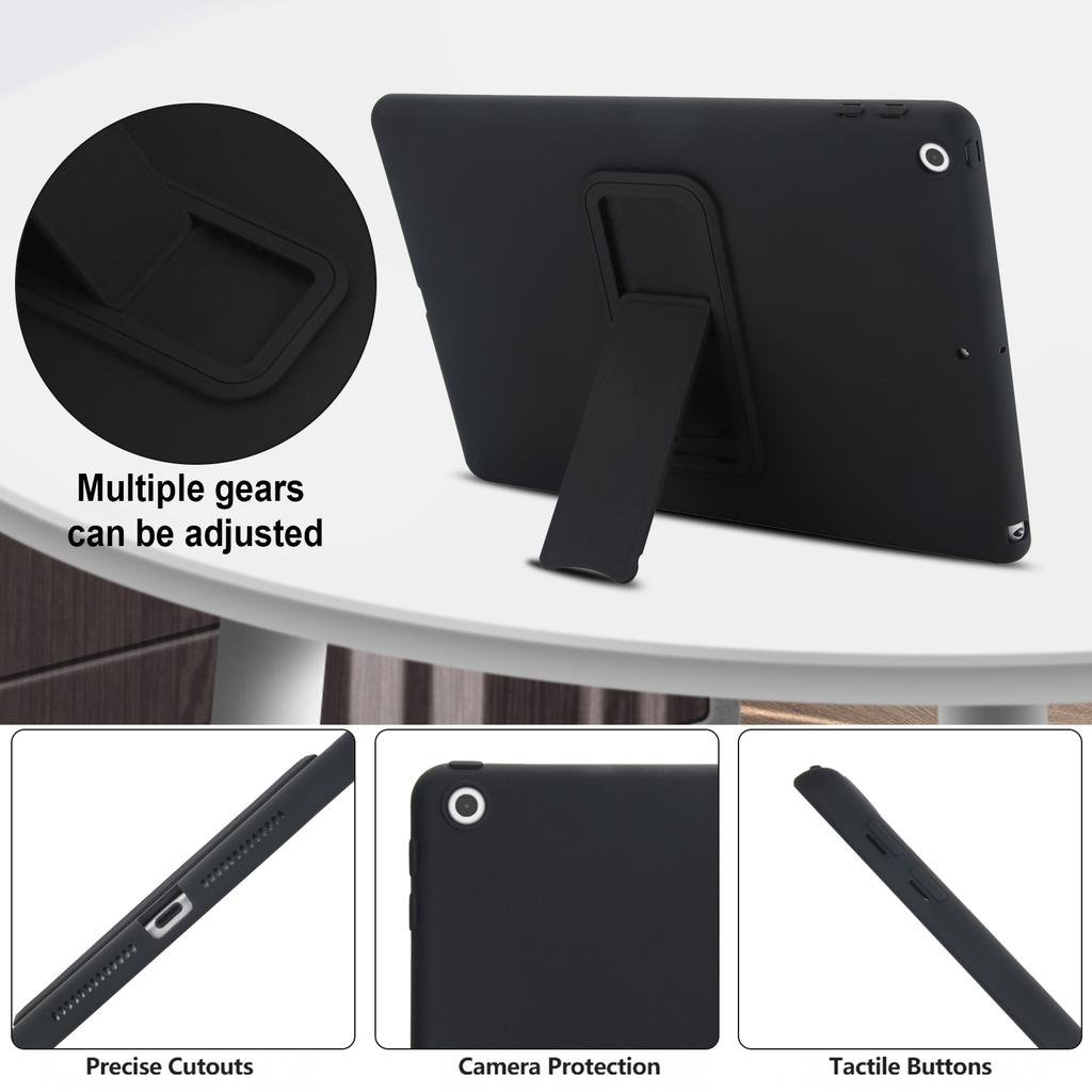 Kickstand Tablet Case for iPad 10.2 (2021)/(2020)/(2019) TPU+PC Skin-Friendly Protective Cover