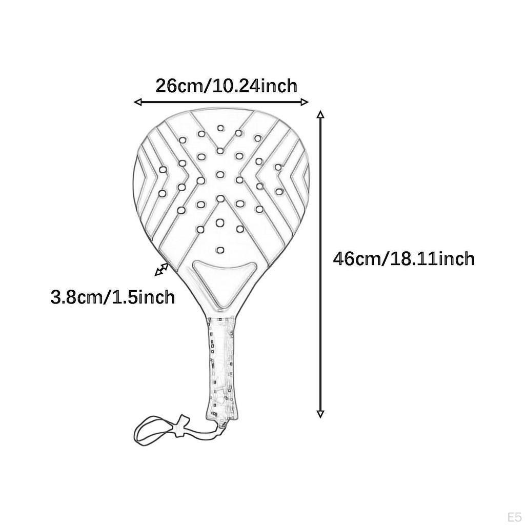 Padel Racket Beach Tennis Paddles with Storage Bag Sturdy Training Professional Lightweight