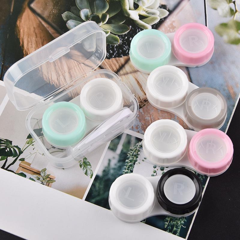 Compact Transparent Dual-Compartment Box for Contact Lens and Accessories