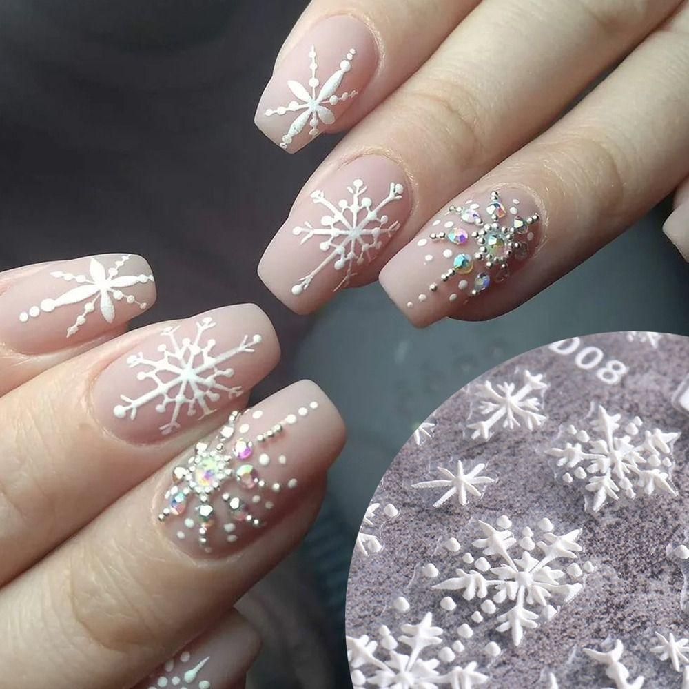 Winter New Year Nail Decoration Christmas Nail Stickers Manicure Accessories Nail Art Decals