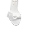 7Cm thick heel light mouth word with sandals ribbon bow satin bridal wedding dress open-toed women's sandals