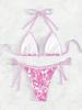 European & American Print Sexy Tie-up Bikini Set (2025)