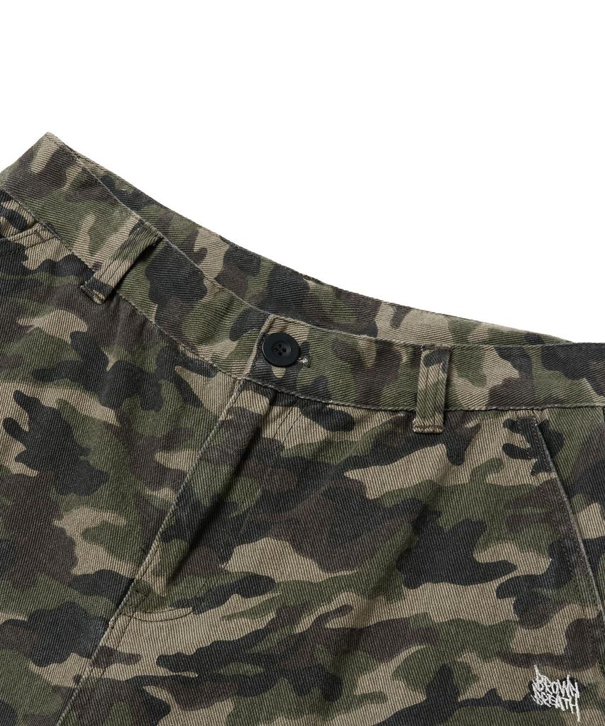 BROWNBREATH Camo Tag Cargo Pants - Green