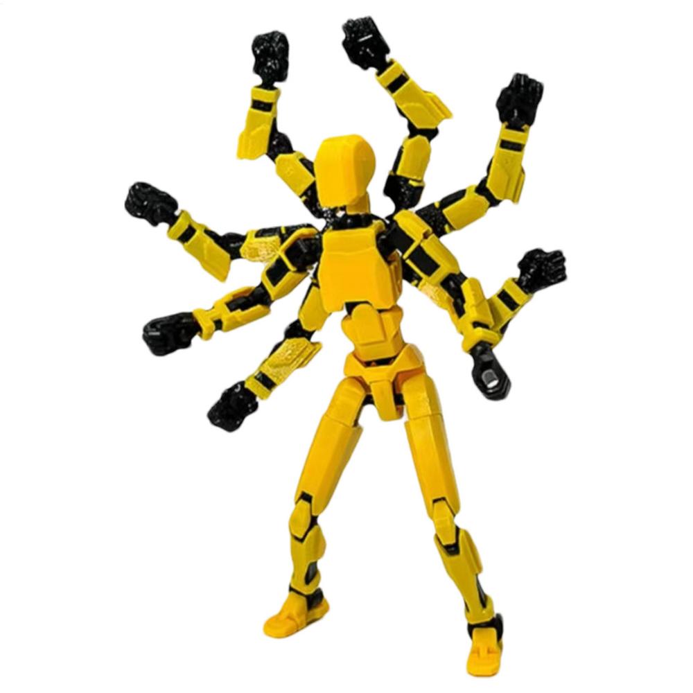 T 13 Figura de Ação Articulada Completa Desenho Animado Robô de Corpo Inteiro Oito Braços Decorações de Mesa Para Fãs e Colecionadores Articulações Ajustáveis