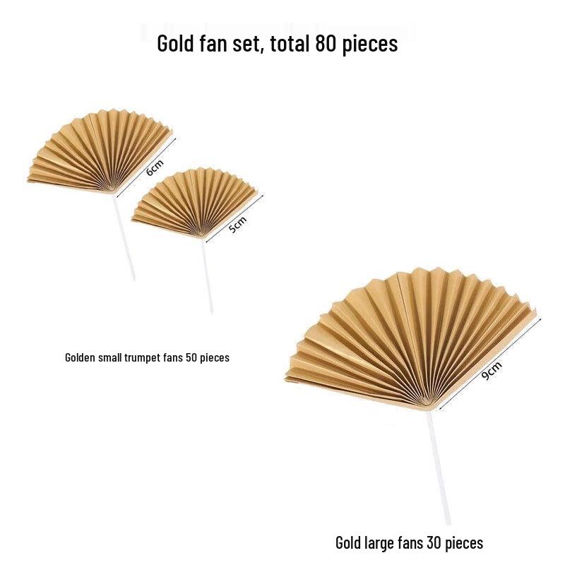 LIEI Rubber Folding Fan Cake Topper