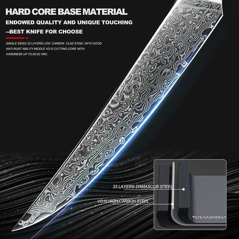 5.5 Inch VG10 Japanese Damascus Steel Steak Knife Meat Beef Chef Kitchen Petty Knives Cutlery