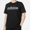 Adidas Neo Casual Breathable Letter Logo T-Shirt Men Tops Black HD7066