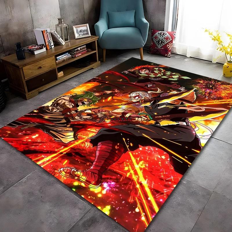 Anime Samurai Vaip Matik Vaip Leegi Vee Efektid Dünaamiline Tegelane Kodu Kaunistus Elav Toimega Stiil Põrandamatt Magamistoa Dekoor