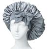 Extra Large Satin Bowknot Sleep Cap for Women's Hair Care