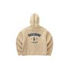 Laughing Monster Series Letter Embroidered Lamb Fleece Hooded Jacket Women Jacket Irish-Cream L322W083-028R