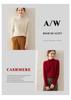 2024 Autumn/Winter Women's Retro Cable Knit Half-High Neck Cashmere Loose Pullover Sweater - Simple Solid Color Base Layer