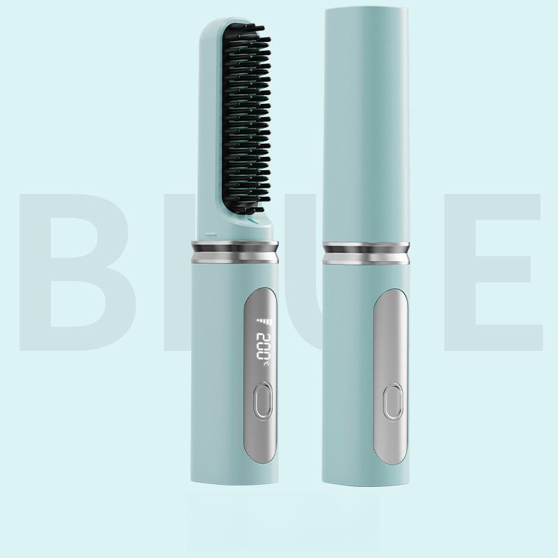 Nowa Domowa Prostownica do Włosów Bezprzewodowa Prostownica do Włosów Kręcenie Włosów Przenośna Prostownica do Włosów Elektryczny Grzebień do Stylizacji