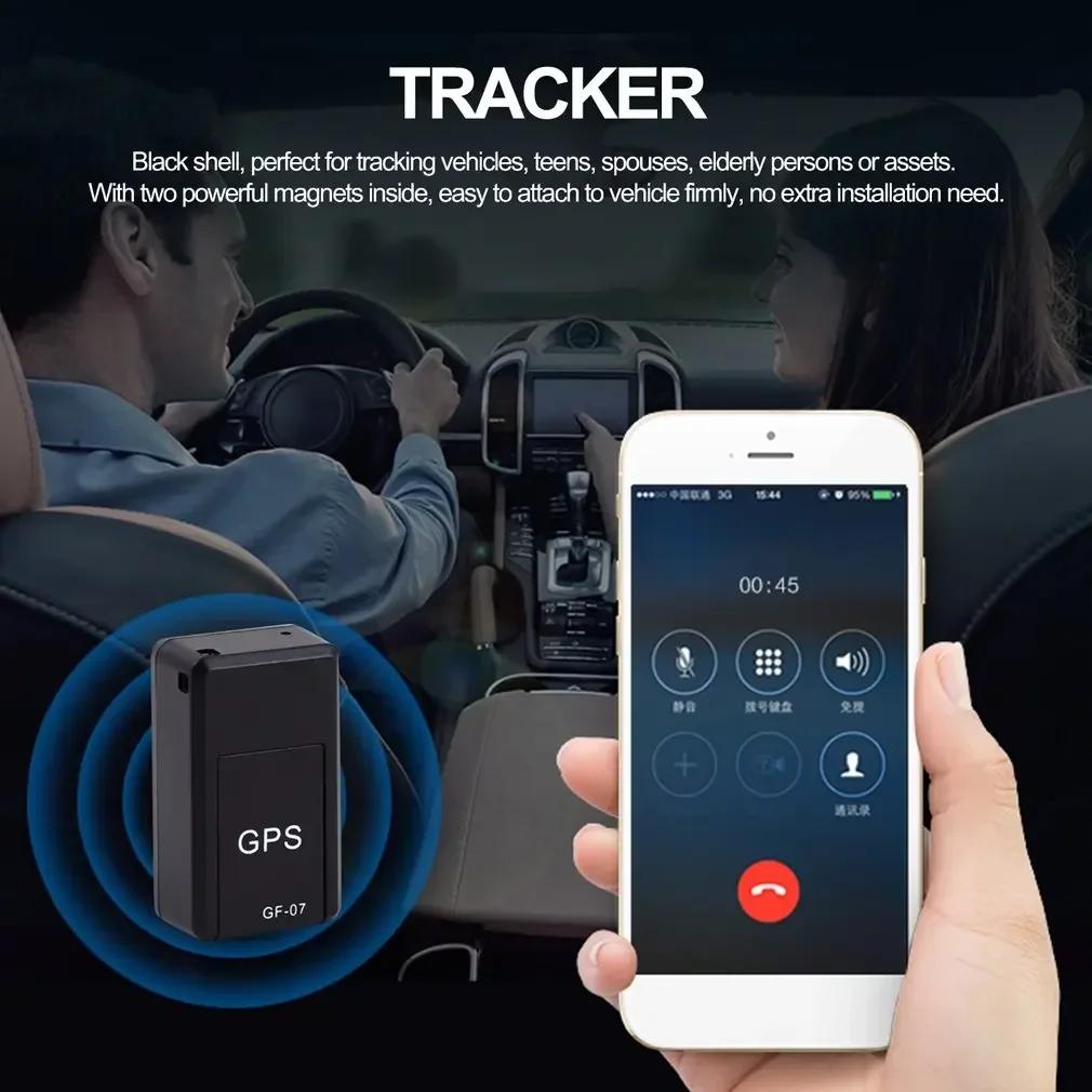 Car Tracker Mini GF-07 GPS Real Time Tracking Anti-Theft Anti-lost Key Pet Locator Strong Magnetic Mount SIM Message Positioner