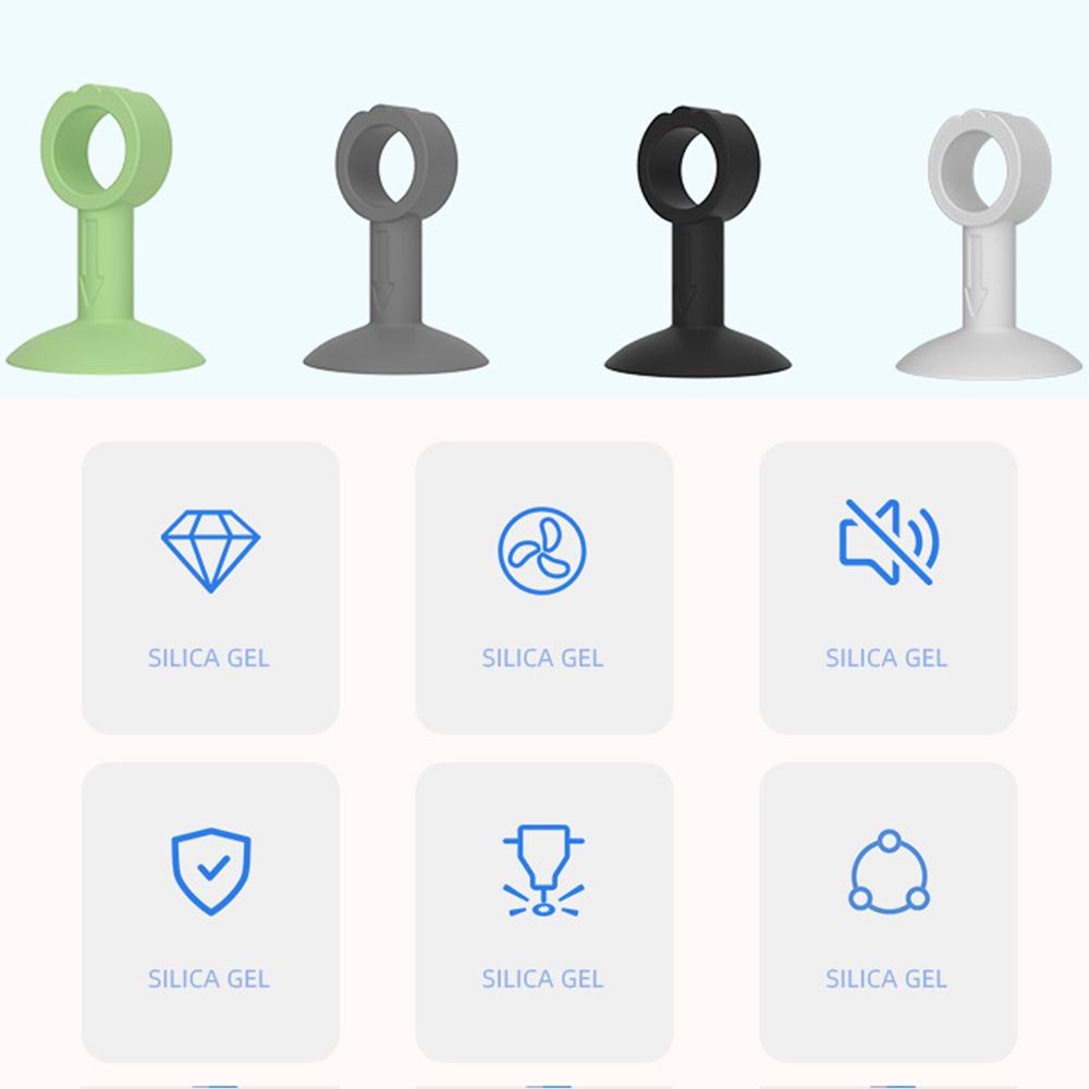 Mjukt Silikon Dörrstopp Anti-skada Väggskydd Sugkopp Dörrhandtag Stötfångare Ljuddämpande Skydda Väggar Möbeltillbehör