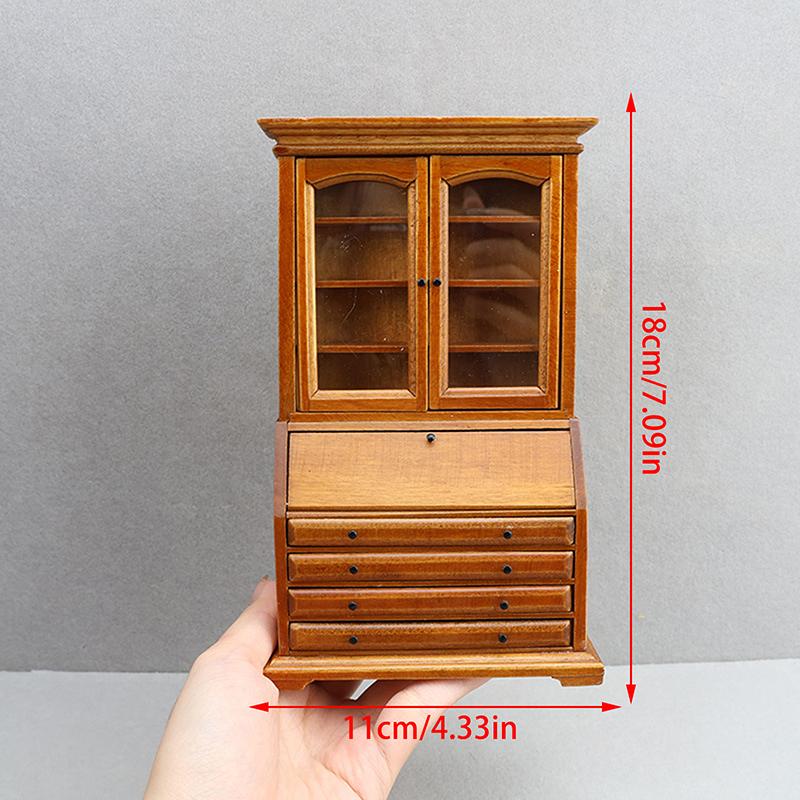 1:12 Păpușă Miniatură Bibliotecă Vitrină pentru Vin Mobilier Model Casă Decor Jucărie Accesorii Casă de Păpuși