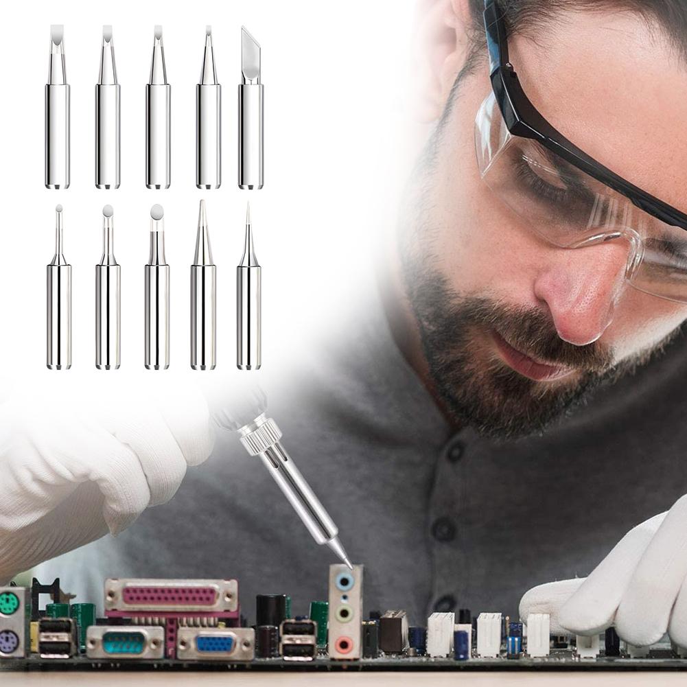 1-3Set Soldering Iron Tips with Welding Sleeve 900M Lead-Free Solder Iron Tip Replaceable Soldering Tip Welding Station Tools