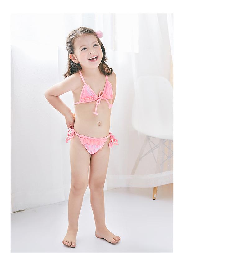 Colorful Print Adjustable Tie Bikini Set for Girls - Baby To Medium Sizes