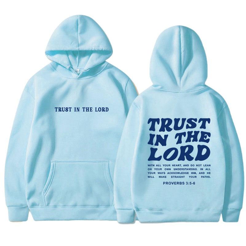 

TRUST IN THE LOR DENNY Толстовка с капюшоном Пуловеры Модная графика Чистый хлопок Уличная одежда Топ Джемпер с капюшоном Толстовки M светло-синий