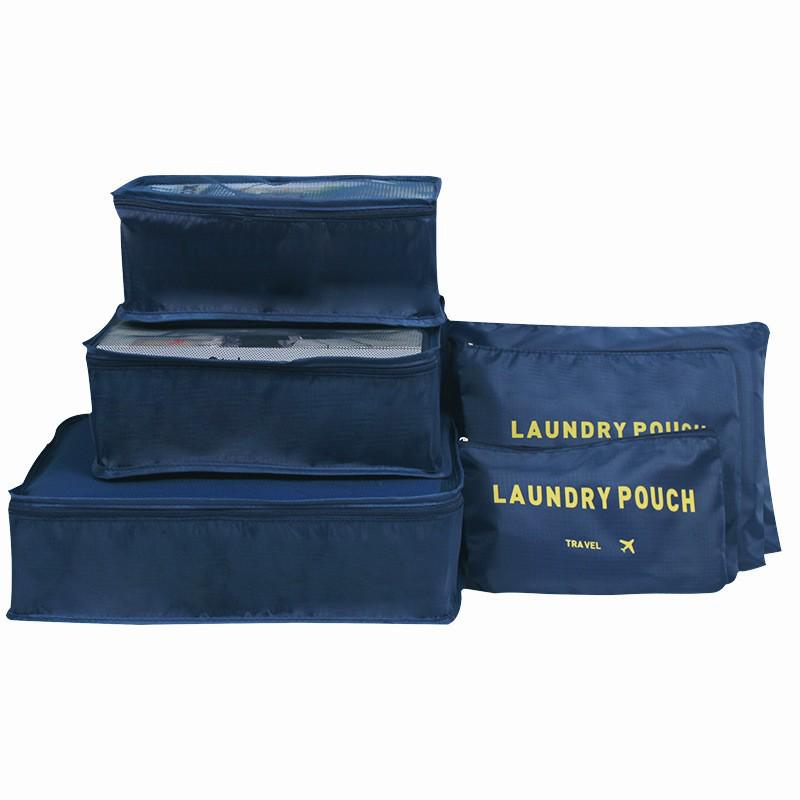 Korean-Style Travel Organizer: 6-Piece Large Storage Set with Logo