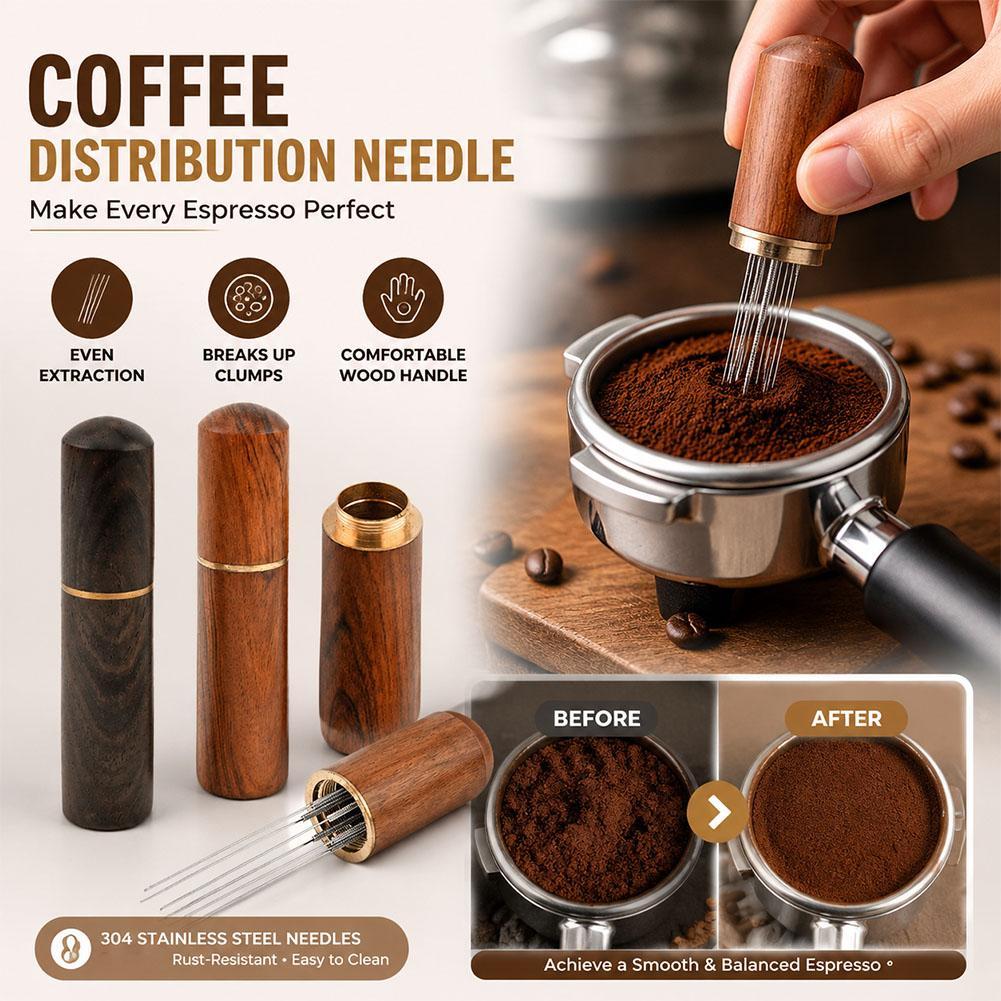 Stainless Steel Coffee Powder Tamper Espresso Powder Stirrer Distributor Leveler WDT Tools Cafe Stirring Barista Accessories