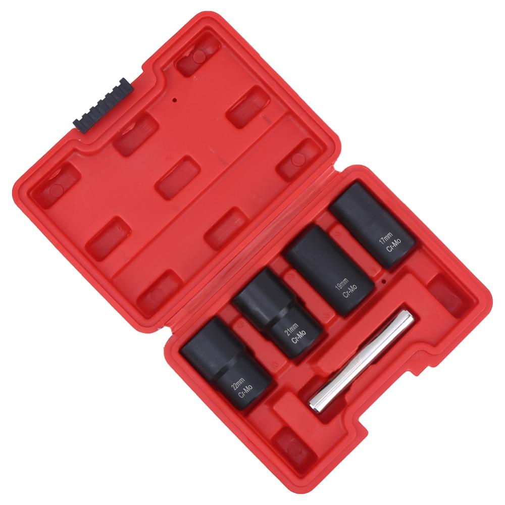5pcs Metal Construction Bolt Remover Socket Tool Stripped Lug Nut Remover For Vehicle Repair