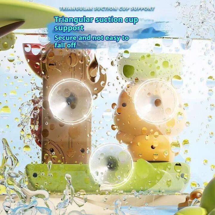 Baby Children's Water Toy Suction Cup Rotating Le Meng Duck Waterwheel Bathroom Shower Boy Four-in-one Water Spray Toy